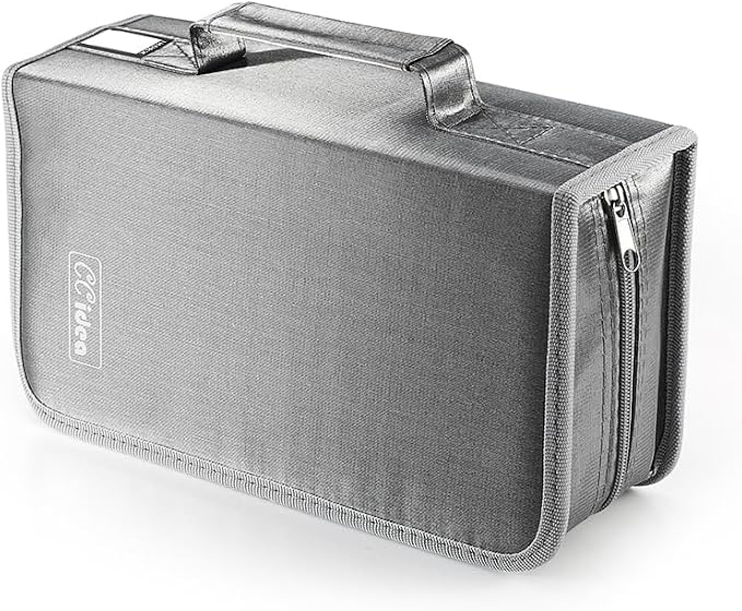 CCidea CD Case DVD Storage Holder, 128 Capacity DVD Cases Organizer CD Plastic Protective Carrying Binder,Portable Cd Wallet for Home Travel (Gray) - Image 5