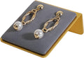 Velvet earrings holder for girls, Grey earring organizer board, Gold earring stand display for selling【Grey】 by GemeShou