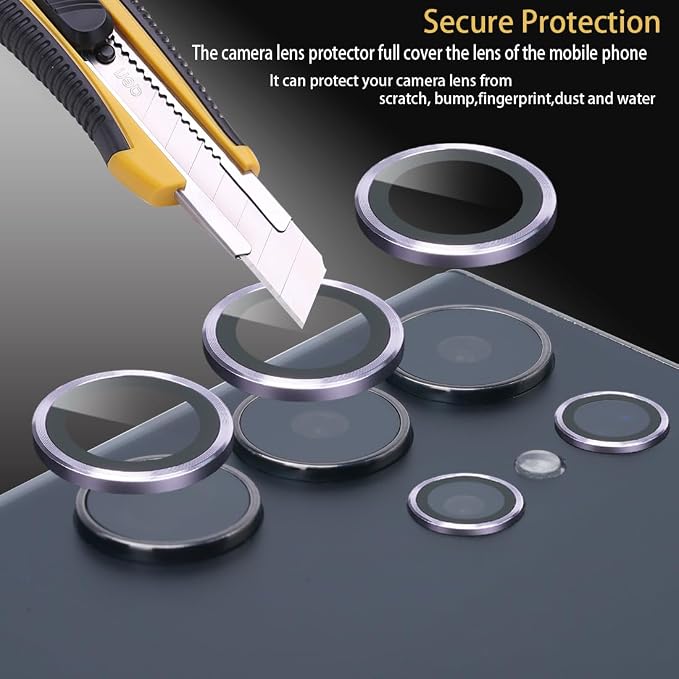 Camera Lens Protector for Samsung Galaxy S24 Ultra, Lavender | Tempered Glass, Auto-align Tray, Easy Installation, Case Friendly, Anti-Scratch, HD Clear, Ultra Slim - Image 2