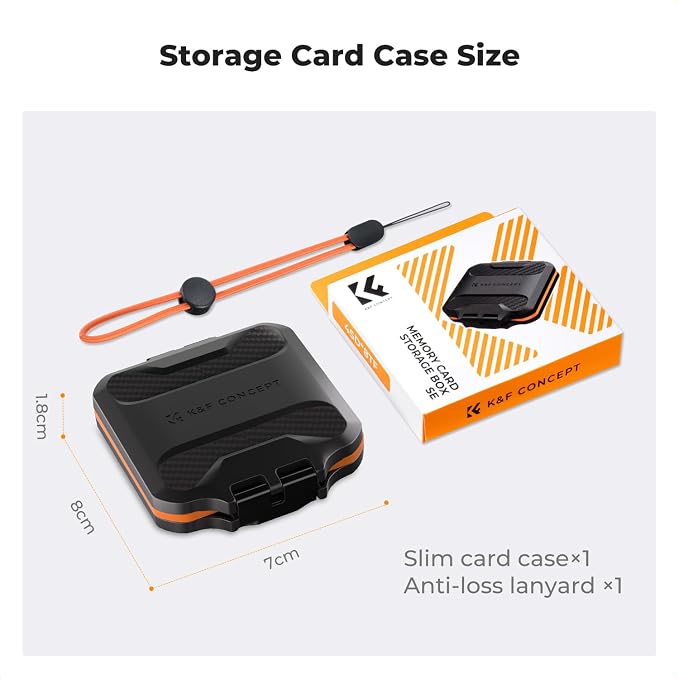 K&F CONCEPT 16 Slots Micro SD Card Case, Card Holder Organizer | Water-Resistant Anti-Shock Dust for Micro SD/SDHC/SDXC/TF, PM04 - Image 8