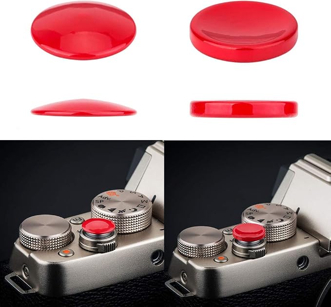 2X Camera Shutter Button Cap for A7R VI ZV-E10 II A6700 RX100VII VI V IV | RED,for A7RVI A7 V A7CR ZV-E10 II ZV-1 A7C A6600 A6500 A6400 A6300 A7SIII A7RII A7S A7 II RX100 Series EOS M10 Lumix L10 by Kiorafoto