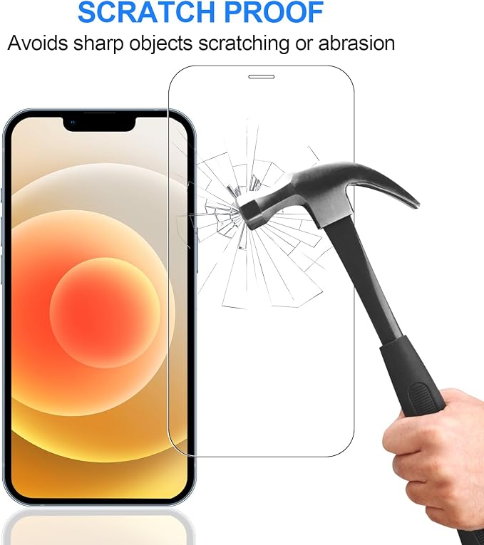 3+3 Pack Glass Screen Protector for iPhone 12 Mini, 5.4 Inch | Camera Lens Protector, HD Clear Tempered Glass Film, Anti-Scratch, Bubble Free, Case-friendly - Image 3
