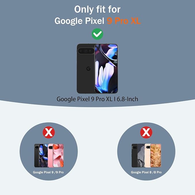 Gritup for Pixel 9 Pro XL Case Military-Grade Shockproof with Kickstand | with 2 PCS Screen Protector, Slide Camera Cover, Heavy Duty Outdoor Protection Funda para Pixel Pro 9 XL Phone Cover, Black - Image 3