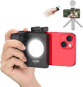 UURIG PH-14 Smartphone Camera Shutter Handle Grip w Detachable Wireless Bluetooth Remote Control,Three-Gear Adjustable Fill Light for iPhone Samsung Google OnePlus Phones Video/Photo Shooting by VRIG