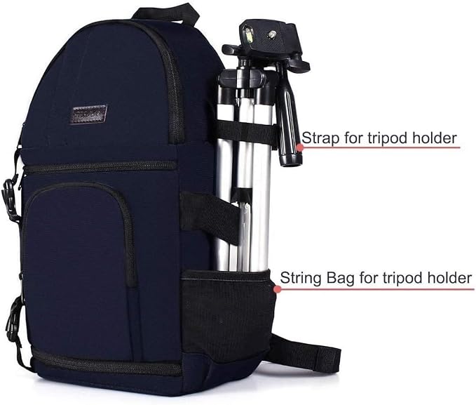 MOSISO Camera Sling Bag, DSLR/SLR/Mirrorless Camera Case Camera Backpack | Shockproof Photography Bag with Tripod Holder&Removable Modular Inserts Compatible with Canon/Nikon/Sony/Fuji, Navy Blue - Image 3