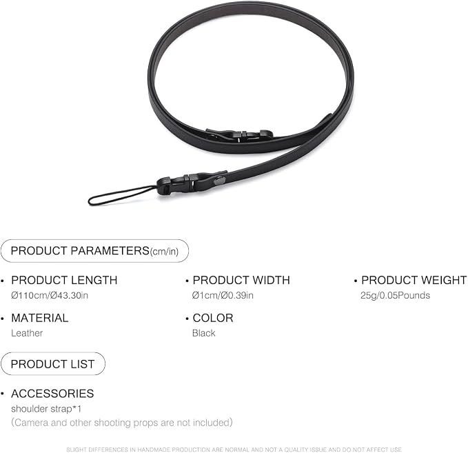 Leather Quick-Release thin camera Shoulder Strap for DSLR SLR | Genuine leather 1cm width 110cm length quick-release buckle 25g Neck Strap For Ricoh for Travel, Street, Outdoor Photography - Image 8