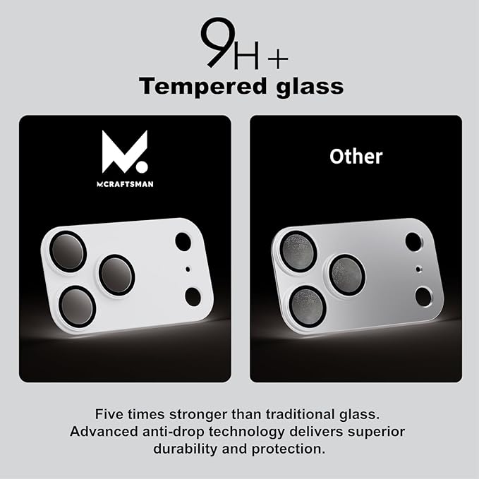 for iPhone 17 Pro Max Camera Lens Protector, 2 Pack |Aerospace-Grade Aluminium with [ Automotive-Grade Spray Paint Craft ] | Anti-Glare Sapphire Glass | Colour-Matched Finish White - Image 5