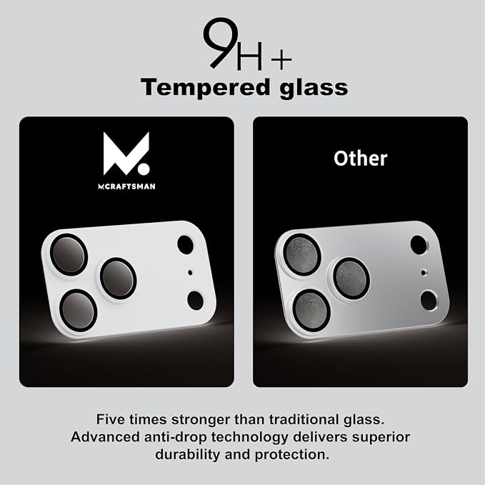 for iPhone 17 Pro Max Camera Lens Protector, 2 Pack |Aerospace-Grade Aluminium with [ Automotive-Grade Spray Paint Craft ] | Anti-Glare Sapphire Glass | Colour-Matched Finish White - Image 6