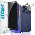 2+2 Pack Privacy Screen Protector for iPhone 17 Pro Max | Anti Spy Tempered Glass, with Camera Lens Protector, Anti Scratch, Bubble Free by Bencuku