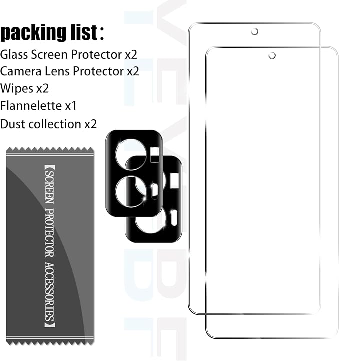 Moto G Stylus 5G-2024 HD Clear Tempered Glass Screen Protector + Camera Lens Protectors, [2+2 Pack] [Case Friendly] [Anti-Glare] [Bubble-Free] Screen Protector For Moto G Stylus 5G-2024 - Image 7