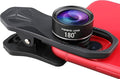 180° fisheye Lens for iPhone Samsung Google Android Smartphone,with Clip,Cell Phone Lens,anamorphic Lens,Funny Pictures by ALILUSSO