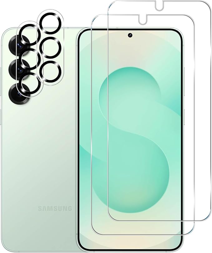 BIGFACE Galaxy S25 Plus Tempered Glass Screen Protector + Camera Lens Protector [2 + 2 Pack][Case Friendly][Anti-Scratch][Ultrasonic Fingerprint Unlock] HD Protective Film for Samsung Galaxy S25 Plus by Wehaveaprofessionalteam