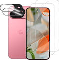 BIGFACE for Pixel 9 Tempered Glass Screen Protector + Camera Lens Protector [ 2 + 2 Pack ][Ultrasonic Fingerprint Unlock] [Anti-Scratch] [Case Friendly] Clear HD Protective Film for Google Pixel 9 5G by Wehaveaprofessionalteam