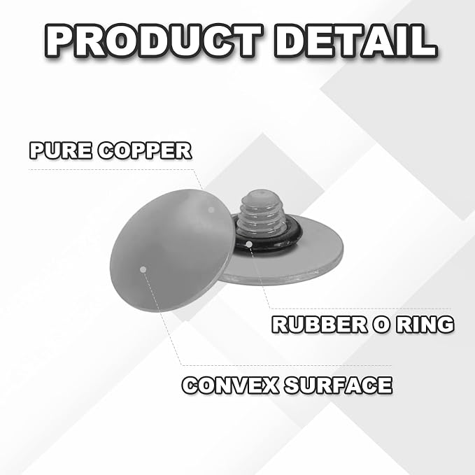 PATIKIL Camera Shutter Button, 3 Pack 10mm Convex Surface Shutter Release Buttons Pure Copper Camera Button for Nikon for Fujifilm for Leica DSLR/SLR, Gray - Image 3