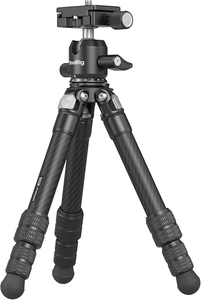 SmallRig Carbon Fiber Mini Desktop Tripod with 360° Ball Head | Compact 15.5" tripod, Built-in QR Plate for Arca, Ball Head Capacity 3kg / 6.6lb for Cameras, DSLRs, Lenses by SmallRig