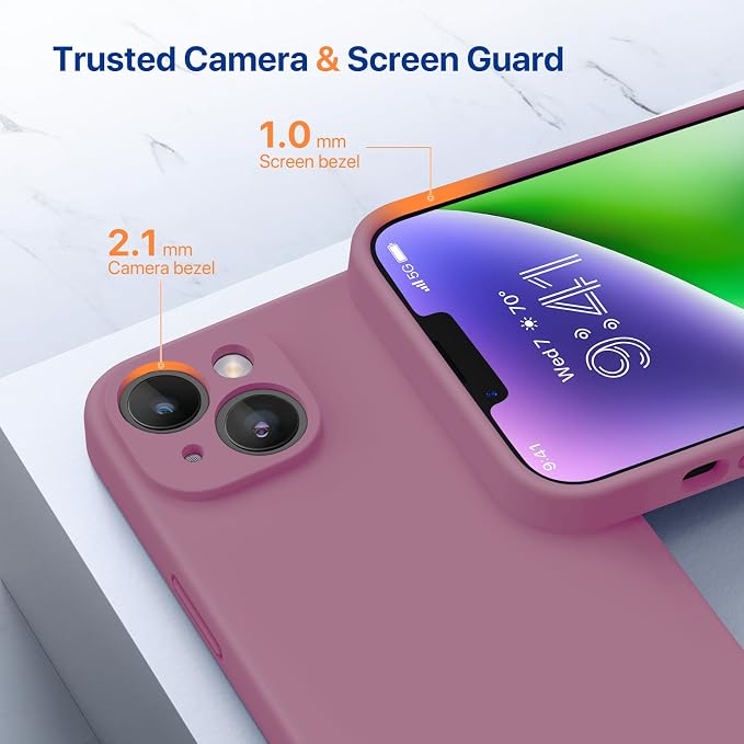 Miracase Silicone for iPhone 14 Case, Blackcurrant | Soft Anti-Scratch Microfiber Lining, Premium Silicone Cover Shockproof Drop Protection Phone Case for 14 - Image 2