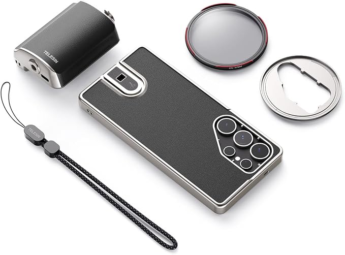 TELESIN Fun Shot Mastergrip Phone Camera Grip Photography Kit (Grip + Phone Case + 67mm CPL Filter Lens) for Samsung Galaxy S25 Ultra, Comfort Ergonomic Professional Master Handle Holder by telesin