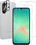 BIGFACE Galaxy A26 Tempered Glass Screen Protector + Camera Lens Protector [2 + 2 Pack][Case Friendly][Anti-Scratch][Ultrasonic Fingerprint Unlock] HD Protective Film for Samsung Galaxy A26 by Wehaveaprofessionalteam