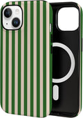 TPU Phone Case for iPhone 15, MagSafe Wireless Charging Compatible, Shockproof Slim Fit Protective Cover with Anti-Yellowing & Raised Camera Protection (Stripe 2, iPhone 15) by Unknown