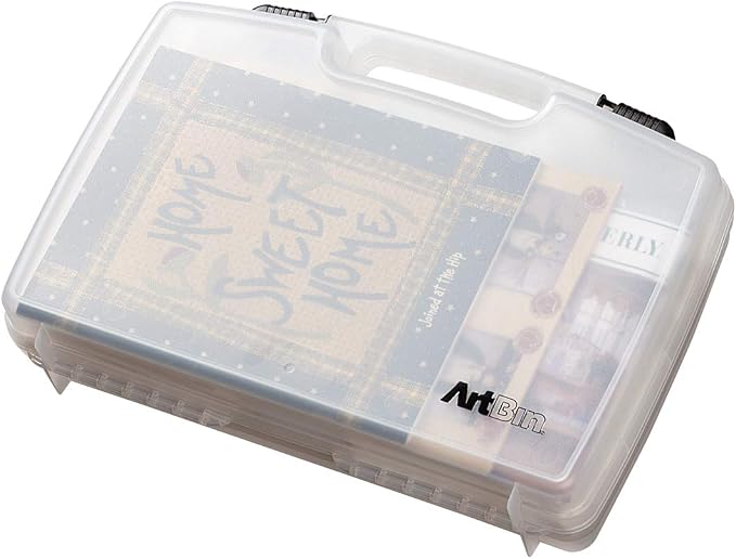 ArtBin 8017AB 17 inch Quick View Carrying Case, Portable Art & Craft Organizer with Handle, [1] Plastic Storage Case, Translucent - Image 8