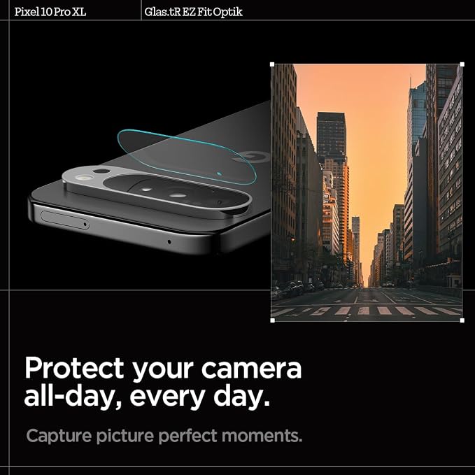Spigen Glas.tR EZ FIT Optik Camera Lens Protector for Pixel 10 Pro XL | GlasTR EZ Fit Optik, 9H+ Tempered glass, Scratch resistant, Original photo quality, Auto-align tray, Case-friendly, 2Pack - Image 3