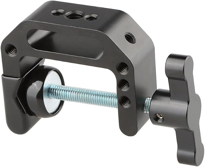 CAMVATE C Clamp with 1/4 and 3/8 Thread Hole for Camera Monitor | Black T-handle - Image 7