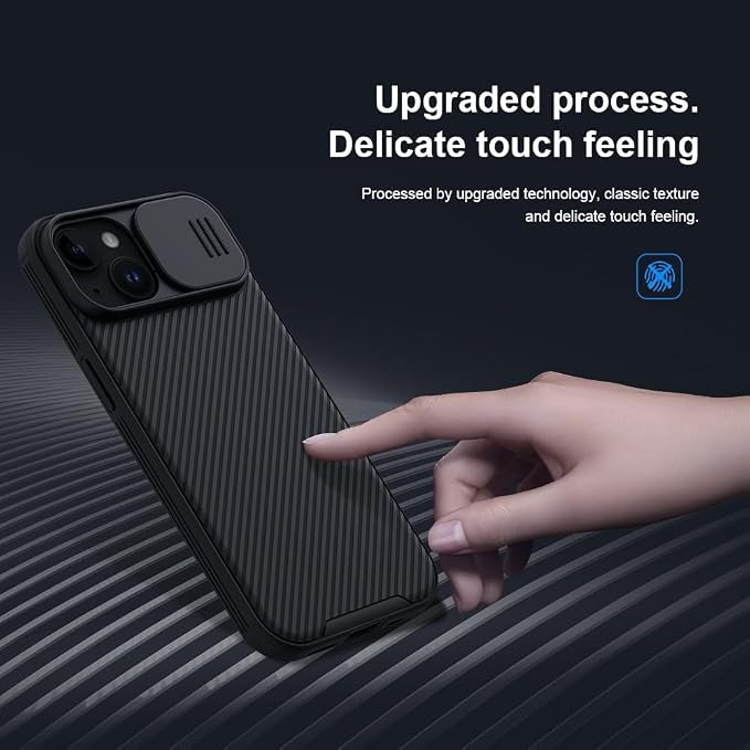 Mangix for iPhone 15 Case with Camera Cover,Slim Fit Thin Polycarbonate Protective Shockproof Cover with Slide Camera Cover, Upgraded Case for Apple iPhone 15 6.1inch Black - Image 3