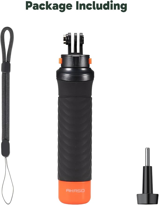 AKASO Waterproof Floating Hand Grip Action Camera Accessories | Compatible with EK7000/EK7000 Pro/Brave 4/Brave 7 LE/Brave 7/Brave 8/V50X/GoPro Hero 13 12 11 10 9 /DJI Osmo Action Camera - Image 7