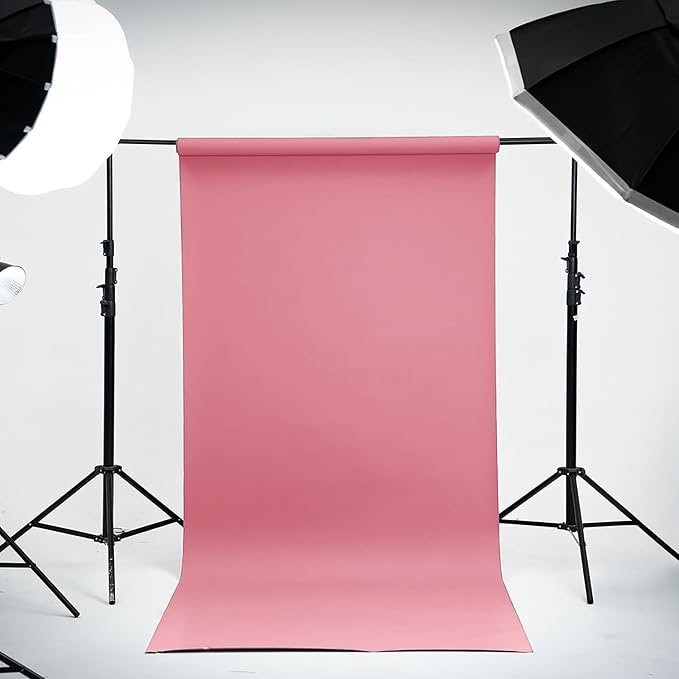 Kate Seamless Paper Backdrop for Photography Solid Pink Backdrop Paper (53''x16.4' Baby Pink) - Image 2