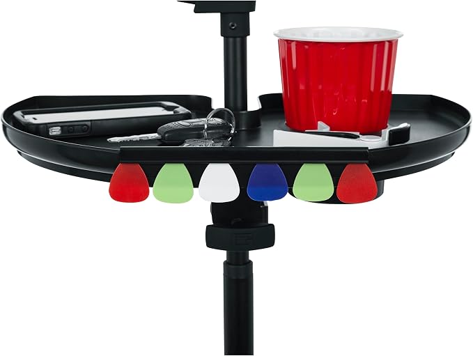 Gator Frameworks Essentials Line Mic Stand 14x9" XL Accessory Tray | Holds Picks, Accessories, and a Drink Clamps Securely to Mic Stands (GFW-MICACCTRAYXL) - Image 6