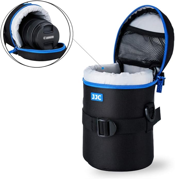 JJC Camera Lens Case Pouch, Padded Bag Fits Lens up to 3.9 x 6.5 (D x L) | for Canon RF 24-105mm f4L/EF 24-70mm f2.8L/EF 100mm/Nikon NIKKOR Z 24-70mm f2.8S/AF-S 24-70mm f2.8G Lens & More - Image 5