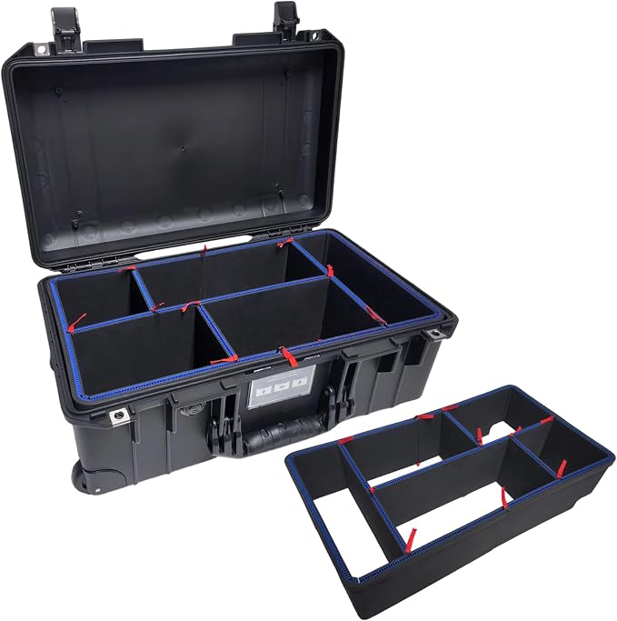 LAFENLIN DIY Divider System for Pelican 1535 Case, U-Clips & Red Tabs | Professional Divider with U-clips & Red Pull Tabs, Utility Knife.Customizable for Tools,Cameras,Medical,Tactical Gear-NO CASE by LAFENLIN-HardCaseLock