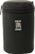 ACLC10 Zippered Adjustable or Attachable Medium Case for Lenses (Black/Yellow) by ApeCase