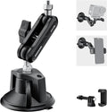 NEEWER Suction Cup Phone Holder & Camera Mount Compatible with GoPro DJI Insta360 iPhone, Car Phone Mount with Action Camera Adapter 360° Magic Arm for Vlogging Video Recording, CA158 by Neewer
