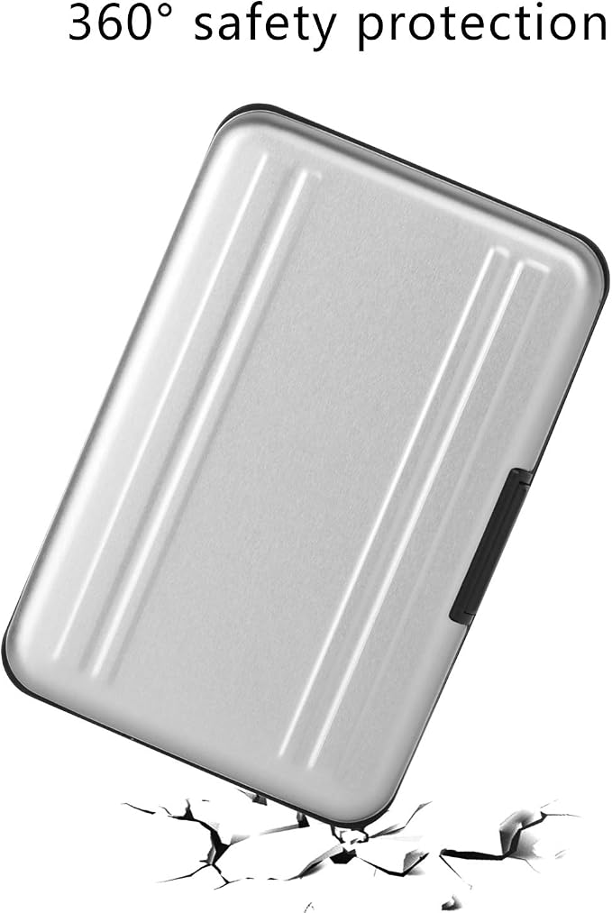 Aluminum Shock Resistant Carrying Box Memory Card Storage Case Holder 8 Slots for SD SDHC MMC Micro SD TF Cards Silver - Image 6