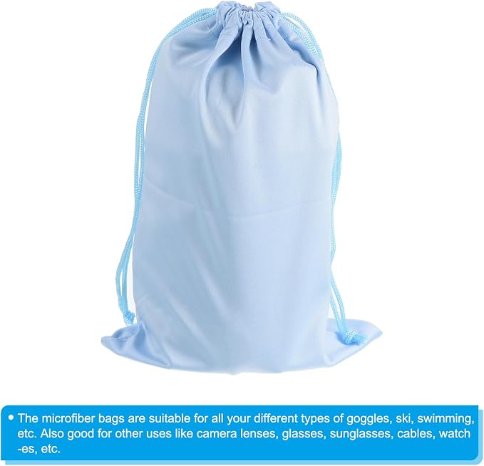 PATIKIL Ski Goggle Bag Microfiber Snow Goggles Case Cover Soft Storage Sleeve Drawstring Pouch - Image 4