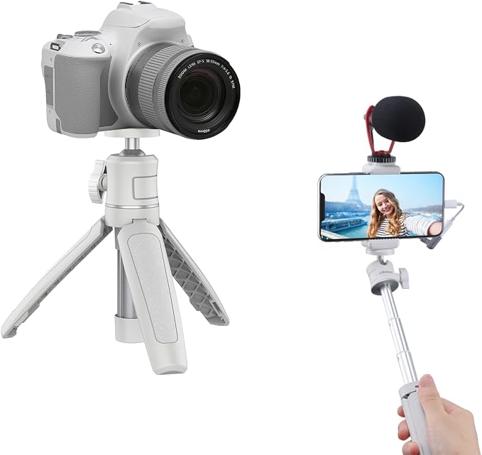MT-08 Mini Tripod for Camera, 1/4" Mount Universal Portable Camera Tripod | Compatible with DJI OSMO 360/Pocket 3/Pocket 4 /4P/Luna/Insta360x5/iPhone/Sony/Xtra, Extendable Handheld Video Shooting Stand by ulanzi