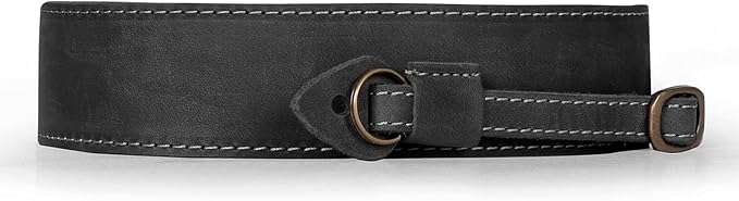 MegaGear Sierra Genuine Full-Grain Leather Camera Strap — Vintage Shoulder & Neck Strap for Canon, Sony, Fuji, Leica, Nikon, Olympus DSLR & Mirrorless — 39-47 in Adjustable, Hand-Stitched, Black - Image 8