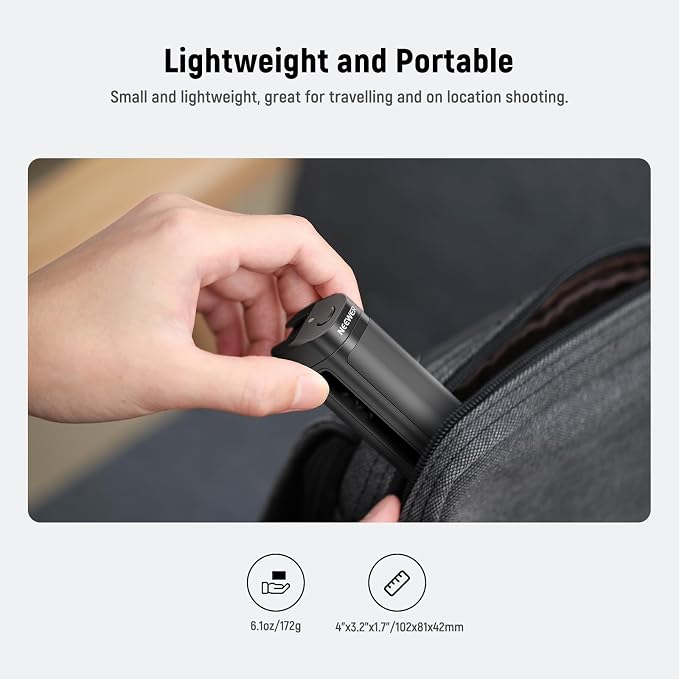 NEEWER Side Handle Grip with Wireless Remote Control Button Shutter Trigger for Smartphone Cage Video Rig, 2 Mount Adapters with 1/4" Screws & Locating Pins, Compatible with SmallRig Cages, PA005E - Image 8