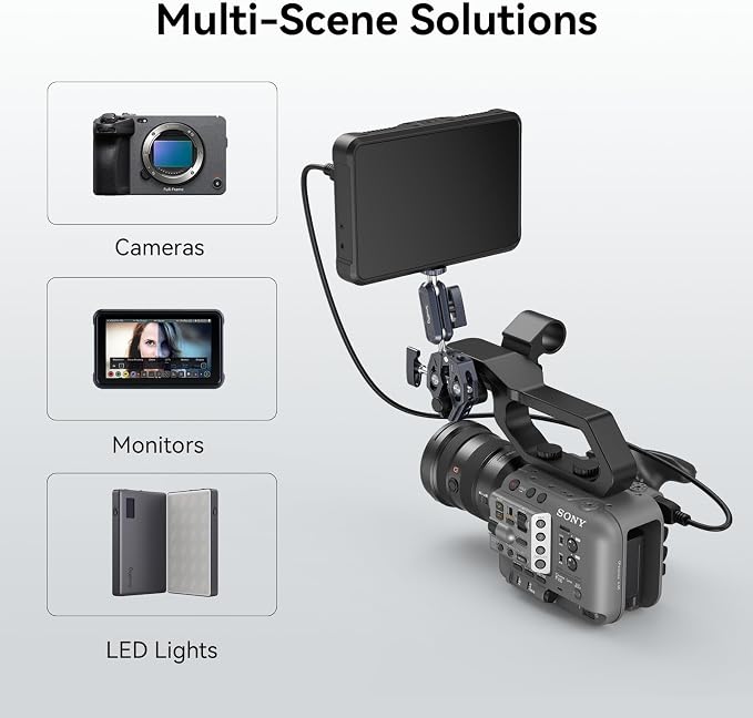 SMALLRIG Super Clamp, Camera Mount with 1/4'' and 3/8'' Threaded Holes | 7.7lbs/3.5kg Payload, Compatible with Cameras, Monitors, LED Lights, etc. - Image 6
