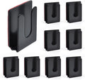 10-Pack Black Metal Adhesive CB Mic Holder for Car & Office | Rustproof metal bracket, no-drill adhesive mount for multi-scene storage by Szcmawo
