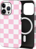 TPU Phone Case for iPhone 16 Pro, MagSafe Wireless Charging Compatible, Shockproof Slim Fit Protective Cover with Anti-Yellowing & Raised Camera Protection (Plaid 4, iPhone 16 Pro) by Unknown