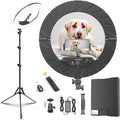 18 Inch Ring Light Kit, 55W6700k Dimmable LED Light, Tripod Stand, Remote Controller,Box,CRI95,Black by xianyanbao