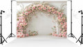 Kate 8×8ft (2.5×2.5m) White Plaster Line Wall Backdrop Photography Arched Flower Door Indoor Birthday Girl Party Party Wedding Maternal Portrait Background Photography Studio Props Photos Videos by KateBackdropforPhotography