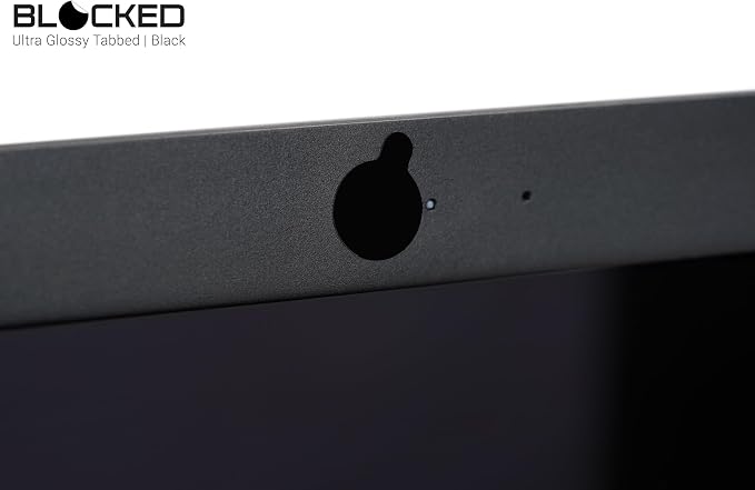 BLOCKED Original Vinyl Webcam Cover Stickers | Restickable & Stackable Privacy Covers | for All Camera-endable Devices | 3-Sizes | 57 Black Tabbed (Ultra Glossy) - Image 7