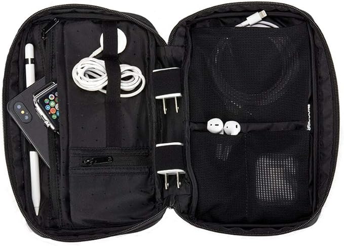 Incase Nylon Accessory and Electronics Organizer Bag - Small Travel Pouch for Cords, Gadgets, Accessories, Compact Tech Bag with Faux-Fur Padded Compartment - Image 2