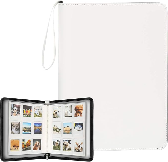 Veicevol 540-Pocket Album for Instax Mini & Polaroid 2x3 inch Photos, White | Large Capacity, Designed for Fujifilm Instax Mini and Polaroid 2x3 Photos, To Store Pictures Or Trading Collection Cards by VEICEVOL