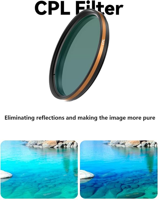 Fotorgear Camera Lens Filter,67mm Clip On Filters Professional Photography for Camera Lens, 67mm Universal Phone Polarizer Filter CPL ND Black Mist Gold Streak for iPhone Xiaomi Huawei(Gold Streak) - Image 4