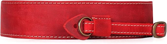MegaGear SLR, DSLR Sierra Series Genuine Leather Camera Shoulder or Neck Strap,Red - Image 8