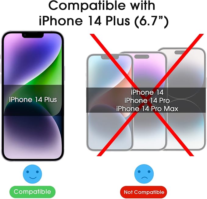 amFilm OneTouch for iPhone 14 Plus Screen Protector 6.7'' Tempered Glass | Auto-Alignment, 30s Install, Bubble Free, Scratch & Drop Protection, HD Clear, Camera Lens Protector, 2+2 Pack (14-6.7'') - Image 2